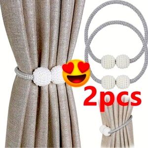 Elegant Beaded Curtain Tiebacks - 2pcs